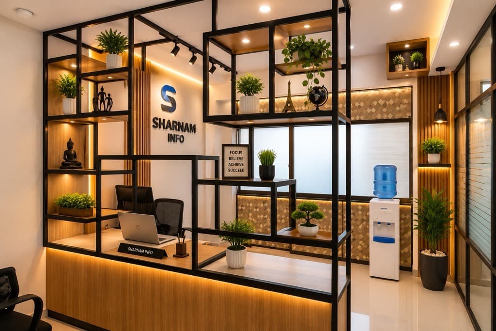 Inside the Sharnam Info office in Surat