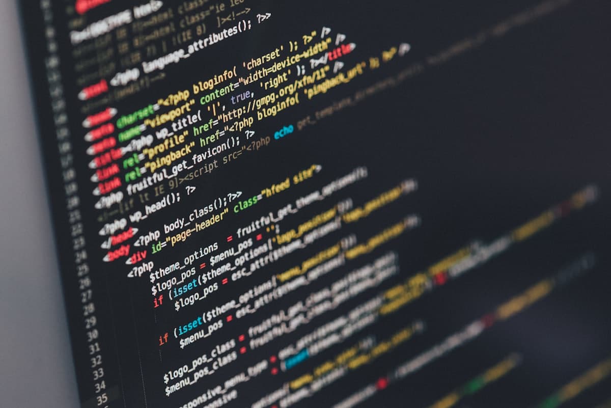 Source code on a developer's screen
